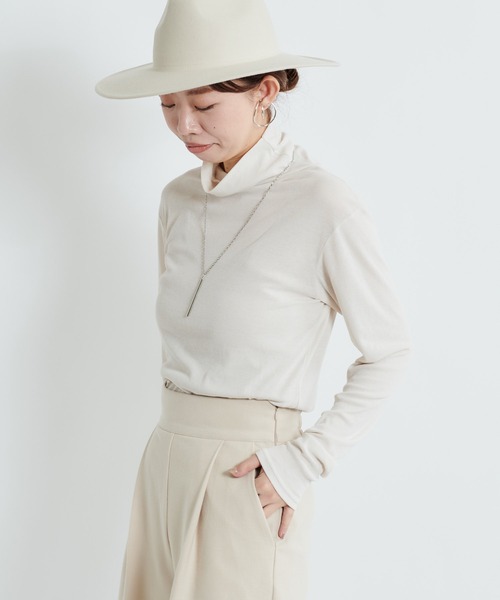 DouDou(ドゥドゥ)の「シアータートル(Tシャツ/カットソー・レディース・ブラック/オフホワイト/グレイッシュベージュ・FREE)」の18枚目の写真