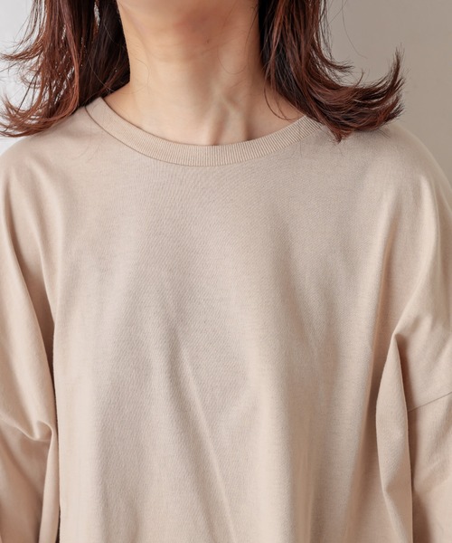 natural couture(ナチュラルクチュール)の「重ね着しやすいシャツテールロゴT Lサイズ(Tシャツ/カットソー・レディース・ブラック/ベージュ/アイボリー・LARGE)」の22枚目の写真