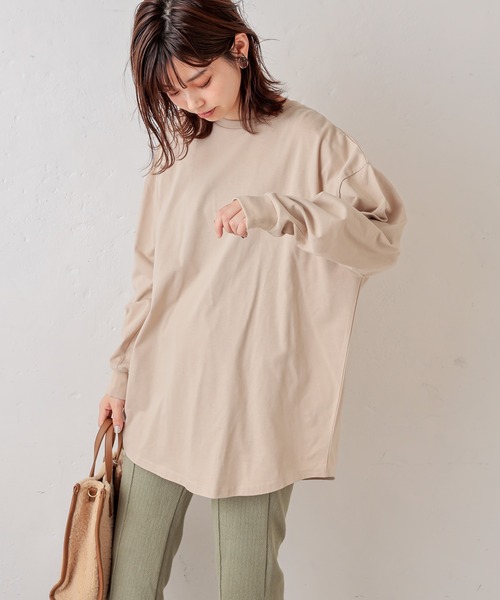 natural couture(ナチュラルクチュール)の「重ね着しやすいシャツテールロゴT Lサイズ(Tシャツ/カットソー・レディース・ブラック/ベージュ/アイボリー・LARGE)」の15枚目の写真
