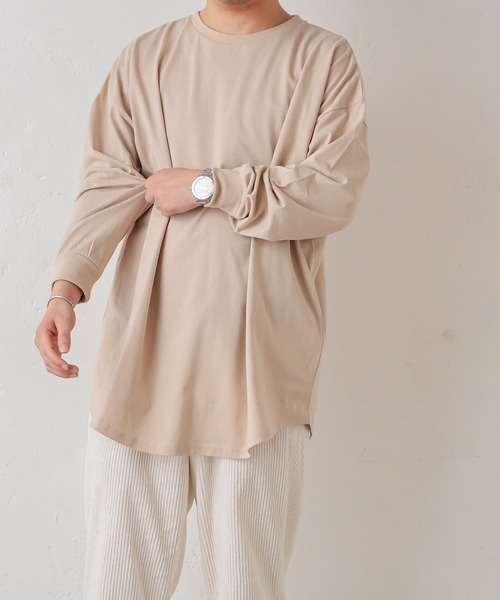 natural couture(ナチュラルクチュール)の「重ね着しやすいシャツテールロゴT Lサイズ(Tシャツ/カットソー・レディース・ブラック/ベージュ/アイボリー・LARGE)」の12枚目の写真