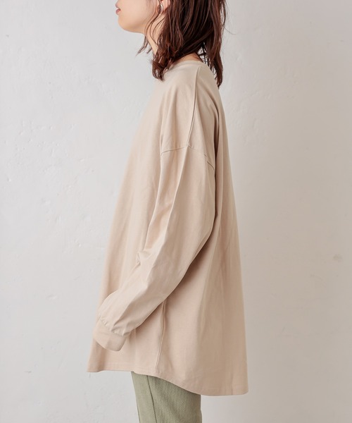 natural couture(ナチュラルクチュール)の「重ね着しやすいシャツテールロゴT Lサイズ(Tシャツ/カットソー・レディース・ブラック/ベージュ/アイボリー・LARGE)」の20枚目の写真