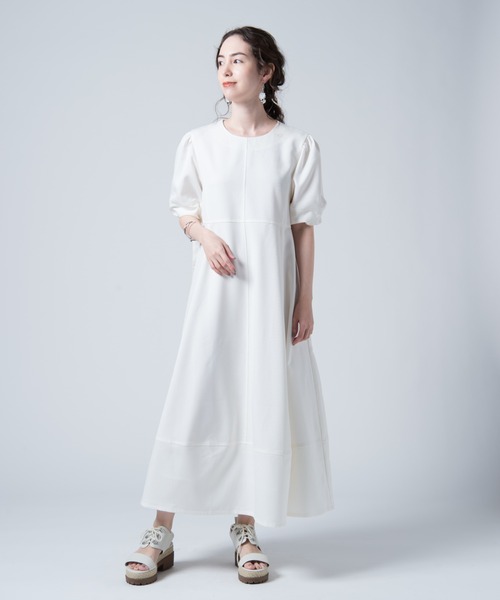 LAYMEE(レイミー)の「Esso denim OP / エッソデニムワンピース(ワンピース・レディース・カーキ/ホワイト/インディゴブルー・FREE)」の3枚目の写真
