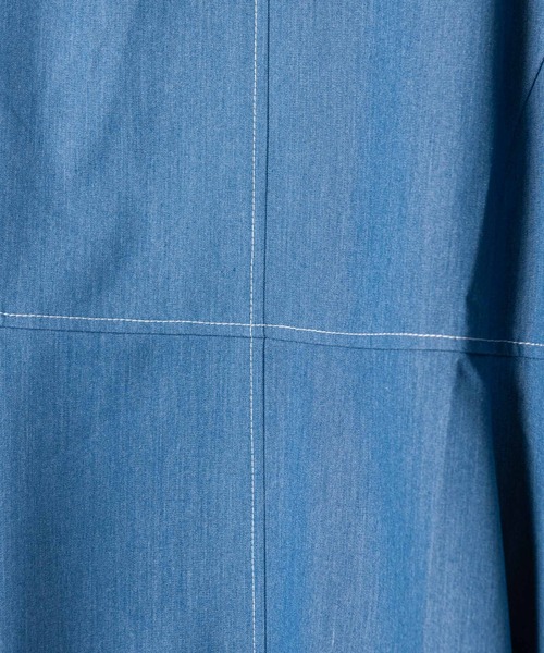 LAYMEE(レイミー)の「Esso denim OP / エッソデニムワンピース(ワンピース・レディース・カーキ/ホワイト/インディゴブルー・FREE)」の8枚目の写真