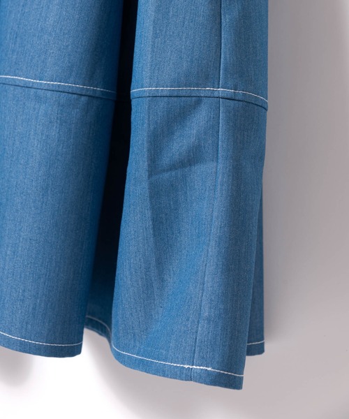LAYMEE(レイミー)の「Esso denim OP / エッソデニムワンピース(ワンピース・レディース・カーキ/ホワイト/インディゴブルー・FREE)」の20枚目の写真