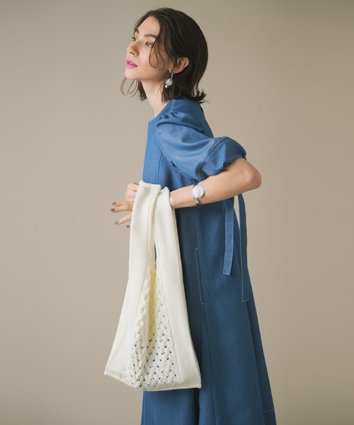LAYMEE(レイミー)の「Esso denim OP / エッソデニムワンピース(ワンピース・レディース・カーキ/ホワイト/インディゴブルー・FREE)」の7枚目の写真