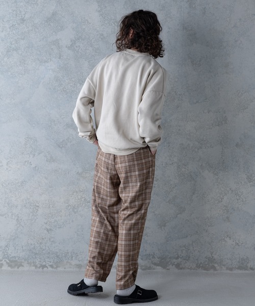 UNIIT(ユニット)の「【UNIIT】ワイドチェックパンツ ワイドシルエット チェック柄 ウエスト紐仕様(その他パンツ・メンズ・チャコールグレー/ブラック/ベージュ・MEDIUM/LARGE)」の22枚目の写真