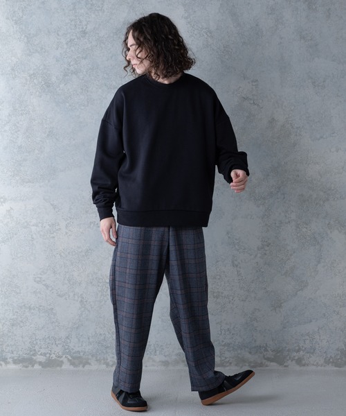 UNIIT(ユニット)の「【UNIIT】ワイドチェックパンツ ワイドシルエット チェック柄 ウエスト紐仕様(その他パンツ・メンズ・チャコールグレー/ブラック/ベージュ・MEDIUM/LARGE)」の12枚目の写真