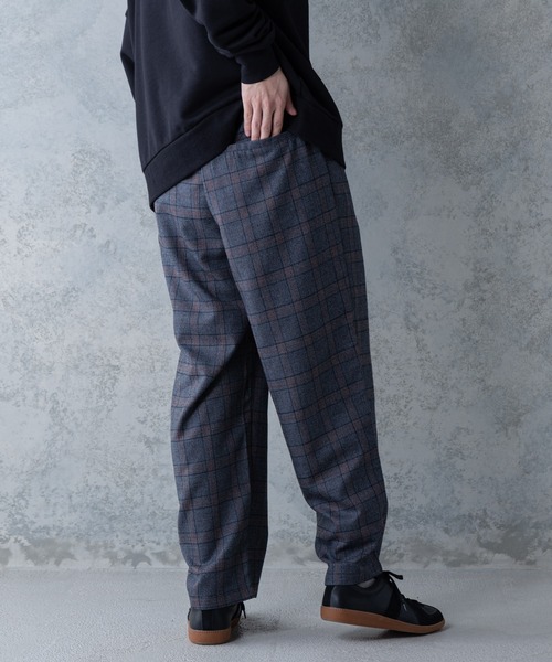 UNIIT(ユニット)の「【UNIIT】ワイドチェックパンツ ワイドシルエット チェック柄 ウエスト紐仕様(その他パンツ・メンズ・チャコールグレー/ブラック/ベージュ・MEDIUM/LARGE)」の17枚目の写真