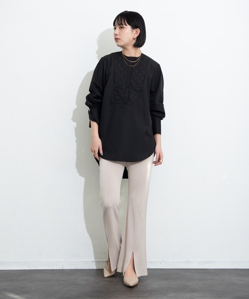 Aunt Marie's（アントマリーズ）の「センターラインシアーニットパンツ / AUNT MARIE'S（その他パンツ・レディース・ライトパープル/ブラック/ライトグリーン/ベージュ・SMALL/FREE）」の15枚目の写真