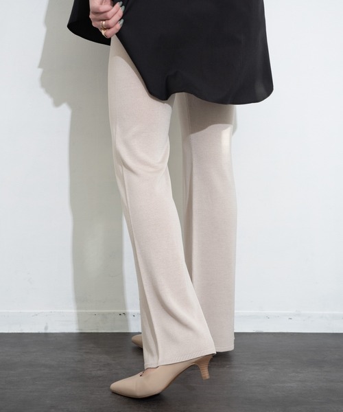 Aunt Marie's（アントマリーズ）の「センターラインシアーニットパンツ / AUNT MARIE'S（その他パンツ・レディース・ライトパープル/ブラック/ライトグリーン/ベージュ・SMALL/FREE）」の13枚目の写真