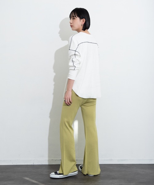 Aunt Marie's（アントマリーズ）の「センターラインシアーニットパンツ / AUNT MARIE'S（その他パンツ・レディース・ライトパープル/ブラック/ライトグリーン/ベージュ・SMALL/FREE）」の16枚目の写真