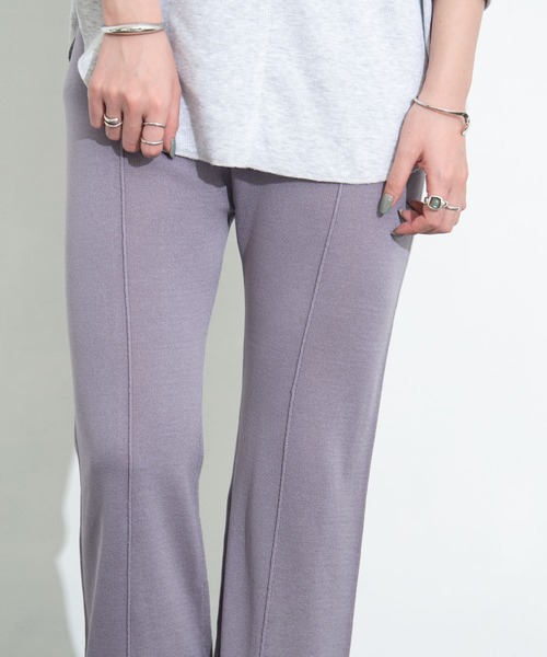 Aunt Marie's（アントマリーズ）の「センターラインシアーニットパンツ / AUNT MARIE'S（その他パンツ・レディース・ライトパープル/ブラック/ライトグリーン/ベージュ・SMALL/FREE）」の19枚目の写真