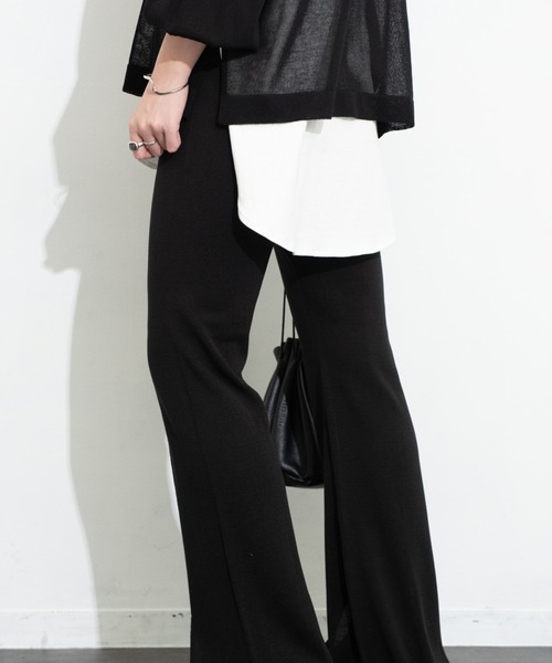 Aunt Marie's（アントマリーズ）の「センターラインシアーニットパンツ / AUNT MARIE'S（その他パンツ・レディース・ライトパープル/ブラック/ライトグリーン/ベージュ・SMALL/FREE）」の10枚目の写真