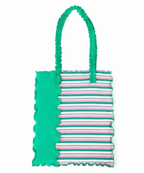 Casselini（キャセリーニ）の「サマーニットメロウトート（エコバッグ/サブバッグ・レディース・ブラック/キャメル/グリーン/サックスブルー・FREE）」の3枚目の写真