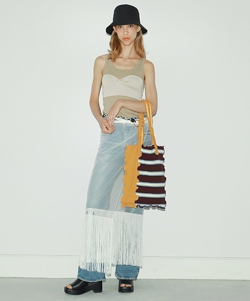 Casselini（キャセリーニ）の「サマーニットメロウトート（エコバッグ/サブバッグ・レディース・ブラック/キャメル/グリーン/サックスブルー・FREE）」の14枚目の写真