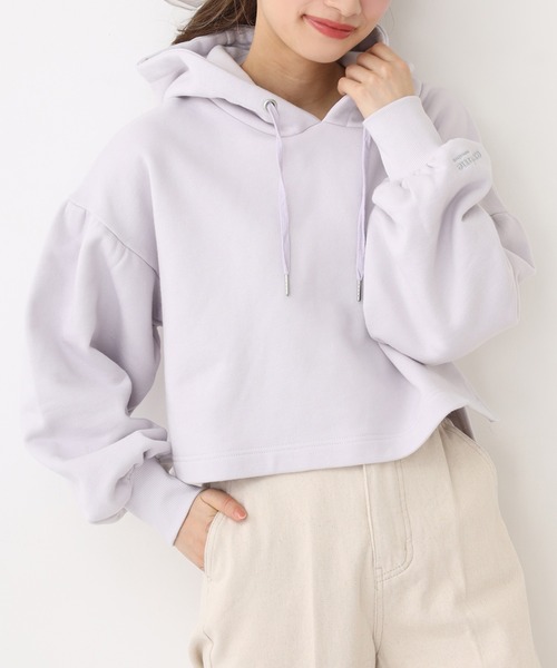 one after another NICE CLAUP(ワンアフターアナザーナイスクラップ)の「パステルショートパーカー(Tシャツ/カットソー・レディース・ベージュ/ピンク/ラベンダー/サックスブルー/オフホワイト・FREE)」の4枚目の写真