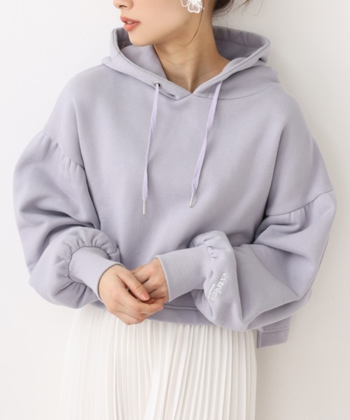 one after another NICE CLAUP(ワンアフターアナザーナイスクラップ)の「パステルショートパーカー(Tシャツ/カットソー・レディース・ベージュ/ピンク/ラベンダー/サックスブルー/オフホワイト・FREE)」の3枚目の写真