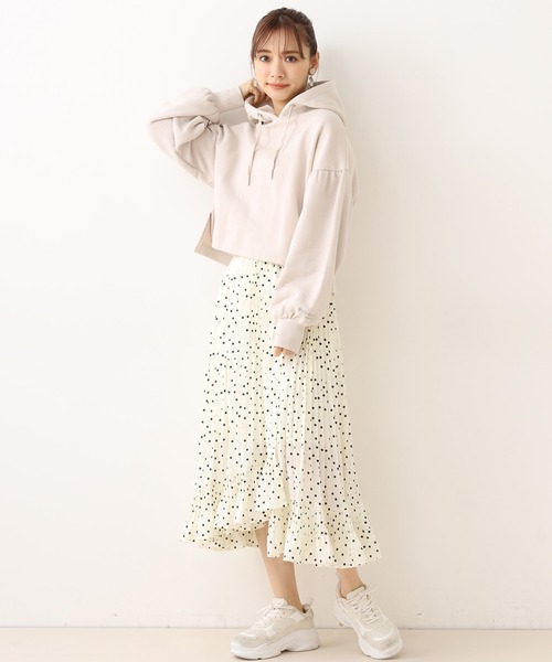 one after another NICE CLAUP(ワンアフターアナザーナイスクラップ)の「パステルショートパーカー(Tシャツ/カットソー・レディース・ベージュ/ピンク/ラベンダー/サックスブルー/オフホワイト・FREE)」の11枚目の写真