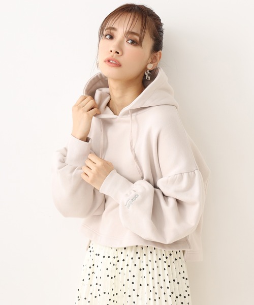 one after another NICE CLAUP(ワンアフターアナザーナイスクラップ)の「パステルショートパーカー(Tシャツ/カットソー・レディース・ベージュ/ピンク/ラベンダー/サックスブルー/オフホワイト・FREE)」の13枚目の写真