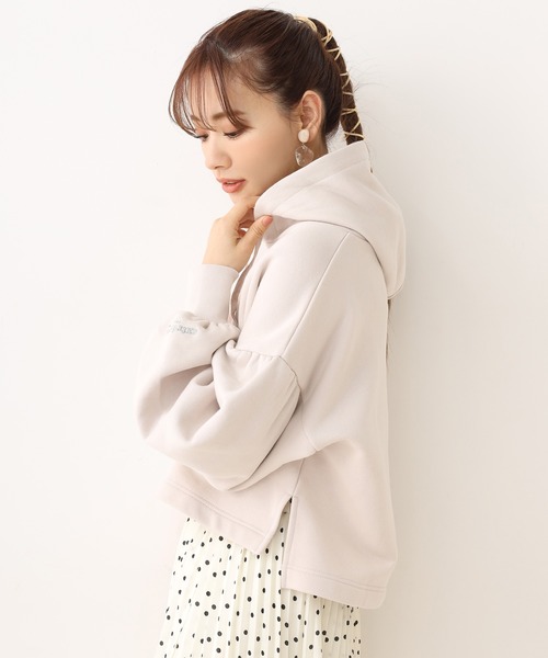 one after another NICE CLAUP(ワンアフターアナザーナイスクラップ)の「パステルショートパーカー(Tシャツ/カットソー・レディース・ベージュ/ピンク/ラベンダー/サックスブルー/オフホワイト・FREE)」の14枚目の写真