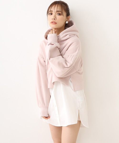 one after another NICE CLAUP(ワンアフターアナザーナイスクラップ)の「パステルショートパーカー(Tシャツ/カットソー・レディース・ベージュ/ピンク/ラベンダー/サックスブルー/オフホワイト・FREE)」の18枚目の写真