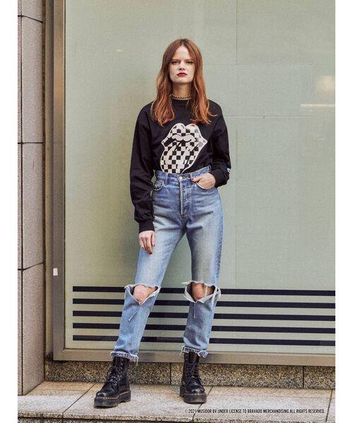 jouetie（ジュエティ）の「The Rolling Stones コラボロンT（Tシャツ/カットソー・レディース・ブラック/レッド/オフホワイト・MEDIUM）」の10枚目の写真