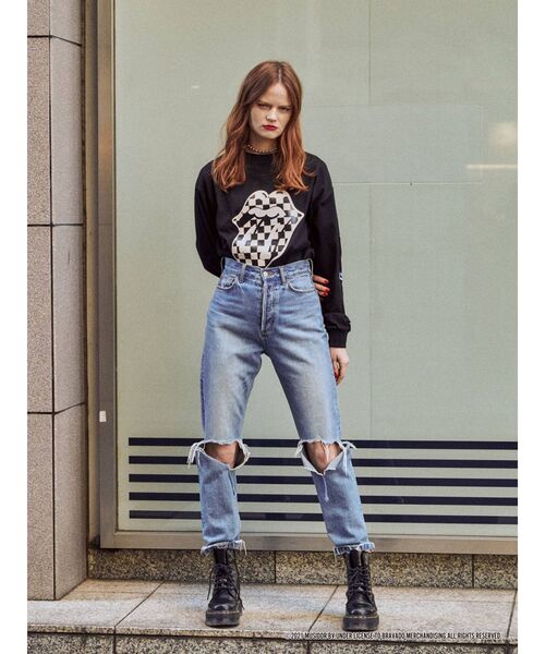 jouetie（ジュエティ）の「The Rolling Stones コラボロンT（Tシャツ/カットソー・レディース・ブラック/レッド/オフホワイト・MEDIUM）」の11枚目の写真