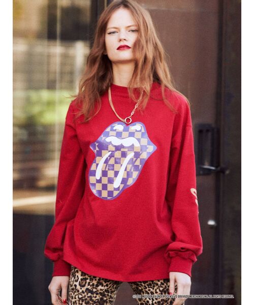 jouetie（ジュエティ）の「The Rolling Stones コラボロンT（Tシャツ/カットソー・レディース・ブラック/レッド/オフホワイト・MEDIUM）」の12枚目の写真