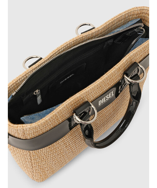 DIESEL ディーゼル ハンドバッグ ベージュ - 0277724O0051 DIESEL（ディーゼル）の「レディース ストロー スモール