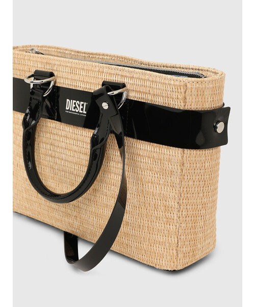 DIESEL ディーゼル ハンドバッグ ベージュ - 0277724O0051 DIESEL(ディーゼル)の「レディース ストロー スモール
