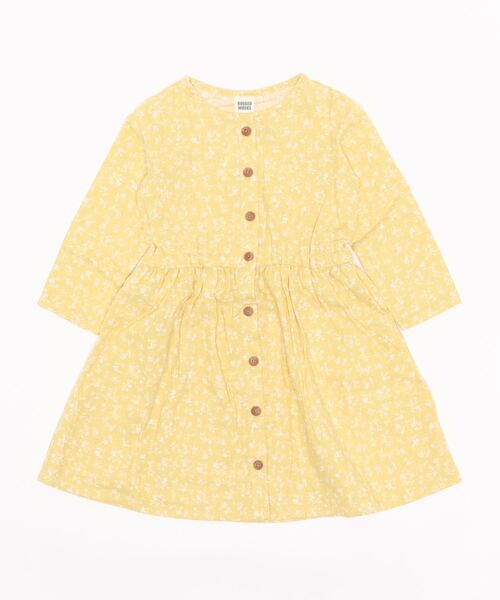 RUGGEDWORKS(ラゲッドワークス)の「【親子・姉妹お揃い】麻混 前開き花柄ワンピース(ワンピース・キッズ・ライトグリーン/イエロー・110/120/140/100/130/90/150)」の11枚目の写真