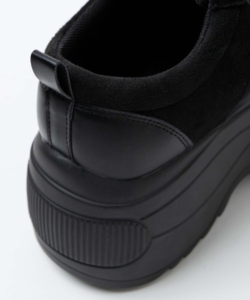 WEGO（ウィゴー）の「WEGO/リボン厚底スニーカー（スニーカー・レディース・ブラック/ブラック系その他/アイボリー・LARGE/MEDIUM）」の5枚目の写真