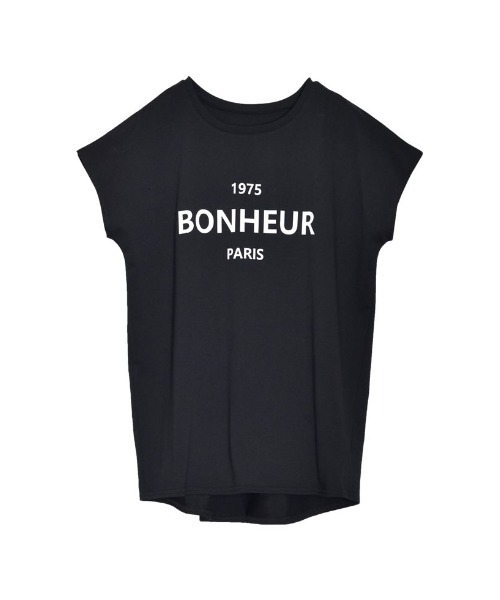 Re:EDIT（リエディ）の「[新デザイン追加][UVカット][接触冷感][紫外線対策][累計販売枚数2.1万枚突破！]選べるフロントロゴorフォトフレンチスリーブTシャツ（Tシャツ/カットソー・レディース・ブラック/オフホワイト/モカ/グレイッシュベージュ/ブラック系その他/ホワイト系その他/ブラック系その他2/ブラック系その他3/ホワイト系その他2/ホワイト系その他3/ホワイト系その他4/ブラック系その他4・MEDIUM/LARGE）」の7枚目の写真