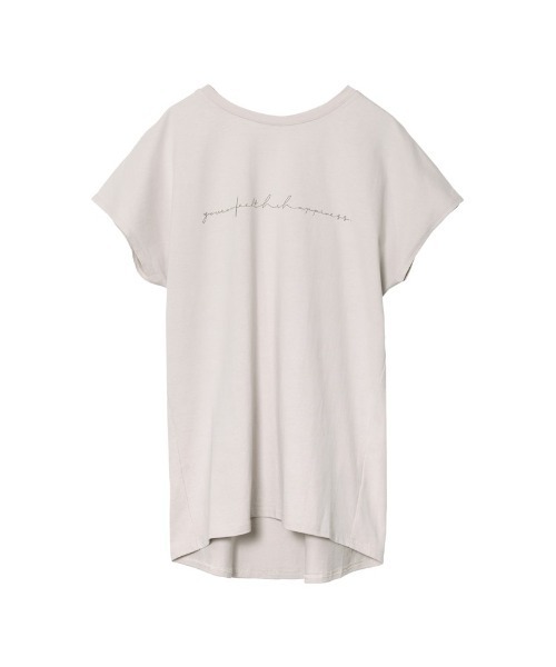 Re:EDIT（リエディ）の「[新デザイン追加][UVカット][接触冷感][紫外線対策][累計販売枚数2.1万枚突破！]選べるフロントロゴorフォトフレンチスリーブTシャツ（Tシャツ/カットソー・レディース・ブラック/オフホワイト/モカ/グレイッシュベージュ/ブラック系その他/ホワイト系その他/ブラック系その他2/ブラック系その他3/ホワイト系その他2/ホワイト系その他3/ホワイト系その他4/ブラック系その他4・MEDIUM/LARGE）」の12枚目の写真