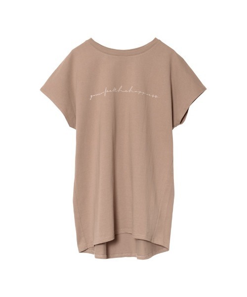 Re:EDIT（リエディ）の「[新デザイン追加][UVカット][接触冷感][紫外線対策][累計販売枚数2.1万枚突破！]選べるフロントロゴorフォトフレンチスリーブTシャツ（Tシャツ/カットソー・レディース・ブラック/オフホワイト/モカ/グレイッシュベージュ/ブラック系その他/ホワイト系その他/ブラック系その他2/ブラック系その他3/ホワイト系その他2/ホワイト系その他3/ホワイト系その他4/ブラック系その他4・MEDIUM/LARGE）」の11枚目の写真