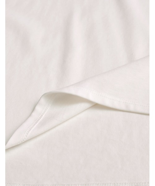 Re:EDIT（リエディ）の「[新デザイン追加][UVカット][接触冷感][紫外線対策][累計販売枚数2.1万枚突破！]選べるフロントロゴorフォトフレンチスリーブTシャツ（Tシャツ/カットソー・レディース・ブラック/オフホワイト/モカ/グレイッシュベージュ/ブラック系その他/ホワイト系その他/ブラック系その他2/ブラック系その他3/ホワイト系その他2/ホワイト系その他3/ホワイト系その他4/ブラック系その他4・MEDIUM/LARGE）」の13枚目の写真