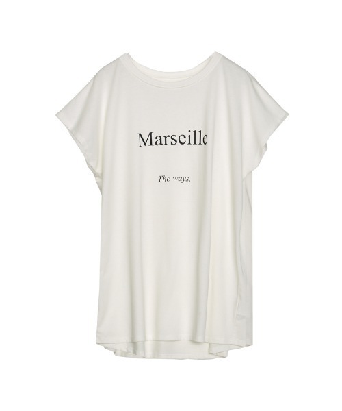 Re:EDIT（リエディ）の「[新デザイン追加][UVカット][接触冷感][紫外線対策][累計販売枚数2.1万枚突破！]選べるフロントロゴorフォトフレンチスリーブTシャツ（Tシャツ/カットソー・レディース・ブラック/オフホワイト/モカ/グレイッシュベージュ/ブラック系その他/ホワイト系その他/ブラック系その他2/ブラック系その他3/ホワイト系その他2/ホワイト系その他3/ホワイト系その他4/ブラック系その他4・MEDIUM/LARGE）」の17枚目の写真