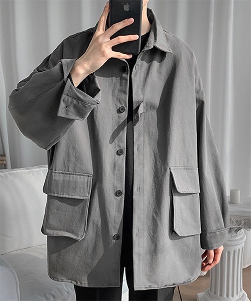 WESTBOY(ウエストボーイ)の「【WB ORIGINALS】 Work Shirt Jacket WO21S212TP(シャツ/ブラウス・メンズ・ブラック/ベージュ/グレー/ピンク・M/L/XL)」の2枚目の写真