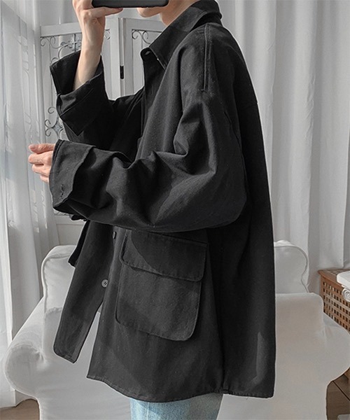 WESTBOY(ウエストボーイ)の「【WB ORIGINALS】 Work Shirt Jacket WO21S212TP(シャツ/ブラウス・メンズ・ブラック/ベージュ/グレー/ピンク・M/L/XL)」の6枚目の写真