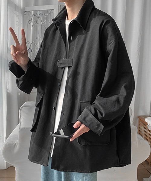WESTBOY(ウエストボーイ)の「【WB ORIGINALS】 Work Shirt Jacket WO21S212TP(シャツ/ブラウス・メンズ・ブラック/ベージュ/グレー/ピンク・M/L/XL)」の7枚目の写真