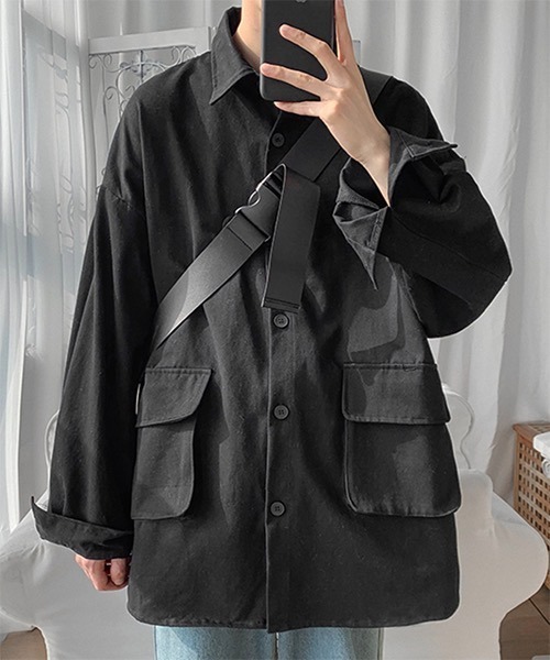 WESTBOY(ウエストボーイ)の「【WB ORIGINALS】 Work Shirt Jacket WO21S212TP(シャツ/ブラウス・メンズ・ブラック/ベージュ/グレー/ピンク・M/L/XL)」の8枚目の写真