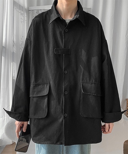 WESTBOY(ウエストボーイ)の「【WB ORIGINALS】 Work Shirt Jacket WO21S212TP(シャツ/ブラウス・メンズ・ブラック/ベージュ/グレー/ピンク・M/L/XL)」の12枚目の写真
