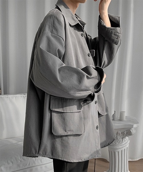 WESTBOY(ウエストボーイ)の「【WB ORIGINALS】 Work Shirt Jacket WO21S212TP(シャツ/ブラウス・メンズ・ブラック/ベージュ/グレー/ピンク・M/L/XL)」の13枚目の写真