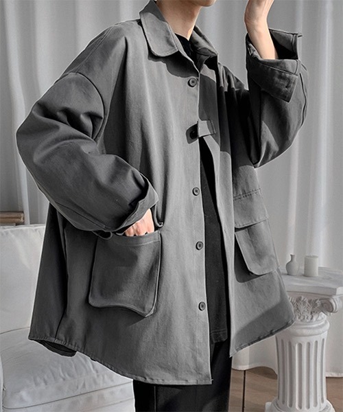 WESTBOY(ウエストボーイ)の「【WB ORIGINALS】 Work Shirt Jacket WO21S212TP(シャツ/ブラウス・メンズ・ブラック/ベージュ/グレー/ピンク・M/L/XL)」の14枚目の写真