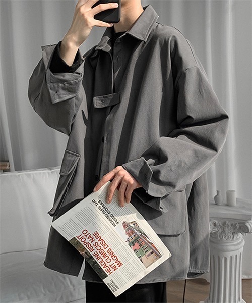 WESTBOY(ウエストボーイ)の「【WB ORIGINALS】 Work Shirt Jacket WO21S212TP(シャツ/ブラウス・メンズ・ブラック/ベージュ/グレー/ピンク・M/L/XL)」の15枚目の写真