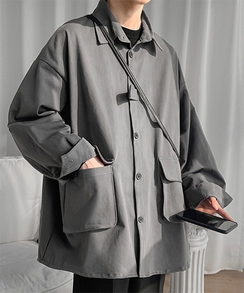 WESTBOY(ウエストボーイ)の「【WB ORIGINALS】 Work Shirt Jacket WO21S212TP(シャツ/ブラウス・メンズ・ブラック/ベージュ/グレー/ピンク・M/L/XL)」の16枚目の写真