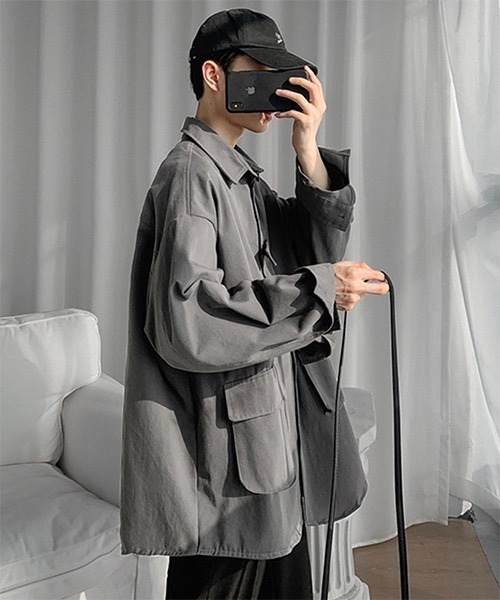 WESTBOY(ウエストボーイ)の「【WB ORIGINALS】 Work Shirt Jacket WO21S212TP(シャツ/ブラウス・メンズ・ブラック/ベージュ/グレー/ピンク・M/L/XL)」の17枚目の写真