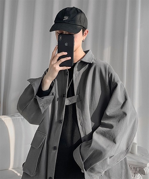 WESTBOY(ウエストボーイ)の「【WB ORIGINALS】 Work Shirt Jacket WO21S212TP(シャツ/ブラウス・メンズ・ブラック/ベージュ/グレー/ピンク・M/L/XL)」の19枚目の写真