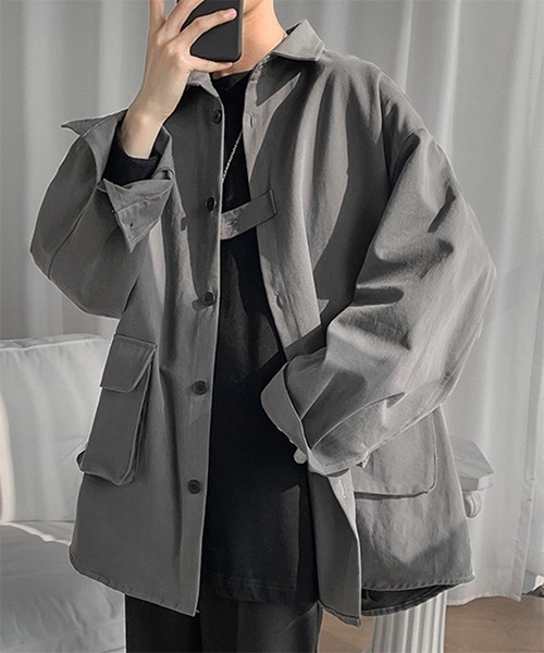 WESTBOY(ウエストボーイ)の「【WB ORIGINALS】 Work Shirt Jacket WO21S212TP(シャツ/ブラウス・メンズ・ブラック/ベージュ/グレー/ピンク・M/L/XL)」の20枚目の写真