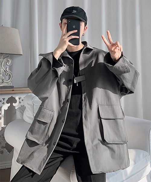 WESTBOY(ウエストボーイ)の「【WB ORIGINALS】 Work Shirt Jacket WO21S212TP(シャツ/ブラウス・メンズ・ブラック/ベージュ/グレー/ピンク・M/L/XL)」の22枚目の写真